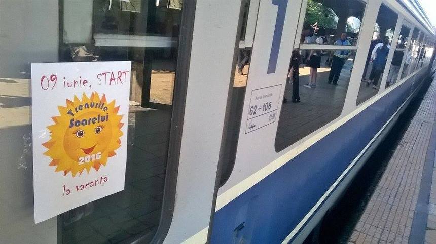 Programul estival de transport ”Trenurile Soarelui” va începe în 14/15 iunie/ 30 de trenuri vor asigura zilnic legături directe cu staţiunile de la Marea Neagră şi cu Delta Dunării