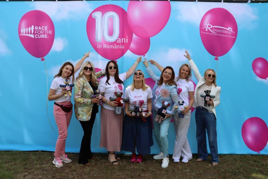 A zecea ediţie a Race for the Cure, eveniment dedicat prevenţiei şi depistării precoce a cancerelor care afectează femeile, în 8 iunie / Evenimentul, susţinut de ministrul Sănătăţii, de senatorul Nicoleta Pauliuc şi de persoane publice
