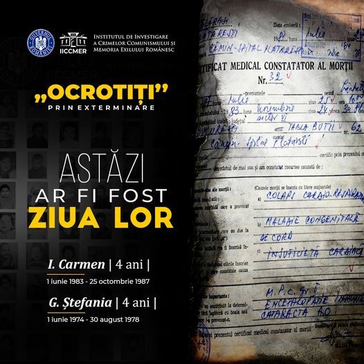 Institutul de Investigare a Crimelor Comunismului lansează, de Ziua Copilului, Campania „Vocea copiilor neauziţi" şi prezintă povestea a doi dintre copiii care au trecut prin căminele-spital comuniste, spaţii ale abuzurilor, traumei şi coşmarurilor