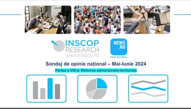 Sondaj INSCOP la comanda News.ro - Peste jumătate dintre români cred că o reformă administrativ-teritorială care ar include comasarea unor localităţi ar îmbunătăţi calitatea serviciilor publice / Ce părere au românii despre înfiinţarea unor regiuni