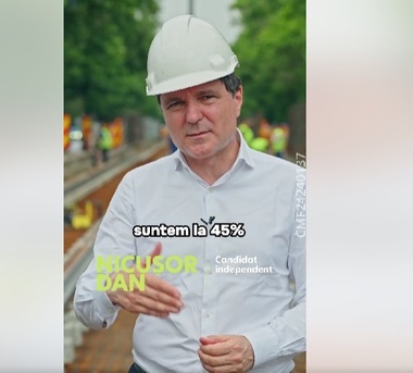 Nicuşor Dan a anunţat că lucrările de reabilitare a liniei 5 de tramvai au ajuns la 45%: Termenul de execuţie e de un an, dar suntem optimişti că vor fi finalizate mai repede