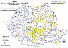 Cod galben privind riscul de inundaţii pe râuri din Transilvania, Bucovina, Moldova, Oltenia, Muntenia şi Dobrogea
