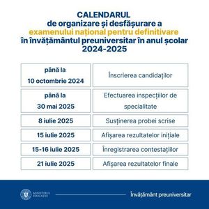 Ministerul Educaţiei, mesaj pentru profesorii care susţin în anul acesta şcolar definitivatul: Proba scrisă va avea loc cu aproape două săptămâni mai devreme, în data de 8 iulie 2025