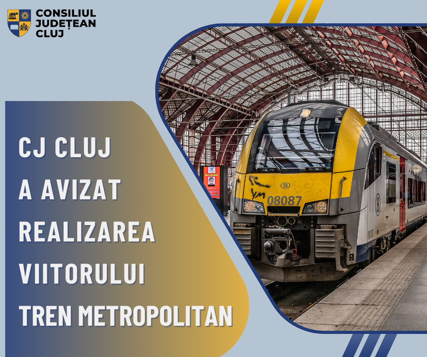 Tren metropolitan la Cluj/ Consiliul Judeţean a avizat proiectul, cu condiţionări/ Tişe: E necesar ca proiectul viitorului tren metropolitan să fie corelat cu toate proiectele de infrastructură publice şi private aprobate deja pe traseul propus prin PUZ