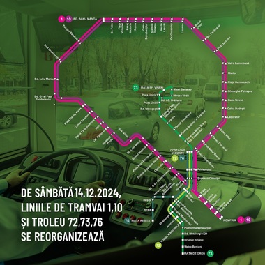Modificări în transportul public bucureştean începând de sâmbătă. Primăria Capitalei înlocuieşte autobuze Diesel cu vehicule electrice, moderne şi nepoluante, înfiinţează o nouă linie de troleibuze şi reintroduce tramvaie