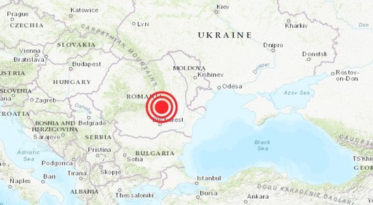 Cutremur cu magnitudinea 3.9, produs sâmbătă în zona seismică Vrancea, la adâncimea de 126.8 km
