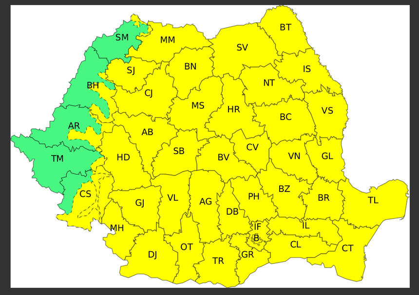 UPDATE/ ANM a emis o atenţionare meteorologică de ger pentru aproape toată ţara, valabilă de miercuri până luni seară/ Temperaturile vor scădea până la minus 18 grade/ În Capitală, minimele vor coborî până la minus 19 grade