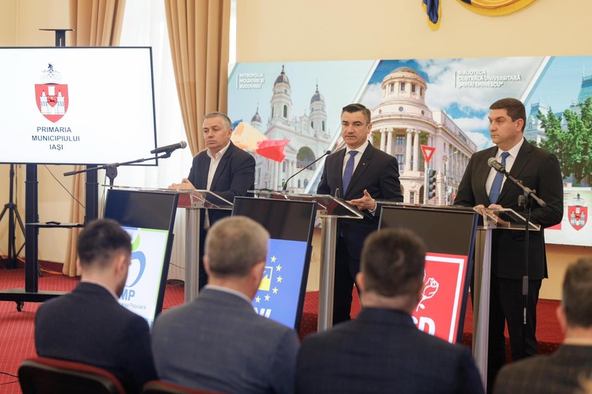 PNL, PSD şi PMP vor vota bugetul municipiului Iaşi, estimat la 2,8 miliarde de lei. Liderul PSD Iaşi: Nu am vrut să rămânem pe cealaltă parte a baricadei şi doar să contestăm. Edilul Mihai Chirica: Nu este un angajament pentru prietenii de cumetrie