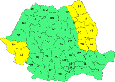 Atenţionare ANM: Vânt puternic până miercuri dimineaţă, în Moldova şi Banat/ În Munţii Banatului şi în vestul Carpaţilor Meridionali, vânt de până la 90 km/h HARTA