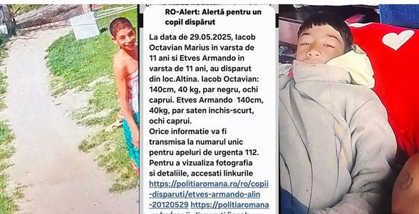 Sibiu: RO-Alert după dispariţia a doi copii de 11 ani/ Au plecat după lemne şi nu au revenit / Mobilizare de forţe pentru găsirea celor doi băieţi