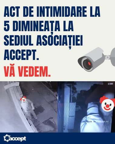 Asociaţia Accept reclamă o nouă încercare de intimidare la adresa comunităţii şi a organizaţiilor LGBTI, după ce o persoană a încercat să intre în sediu: A folosi comunitatea LGBTI ca armă în lupta politică nu este doar josnic – este periculos