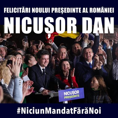 ALEGERI PREZIDENŢIALE 2025 – Activişti din mai multe domenii, mesaje de felicitare pentru Nicuşor Dan / Vasile Bănescu: Mulţumiri din toată inima tuturor celor ce ne-au salvat de căderea în haos şi beznă
