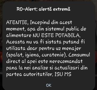Creştere a salinităţii în apa râului Târnava Mică, după inundarea Salinei Praid/ CJSU Mureş a propus instituirea stării de alertă în mai multe localităţi/ Circa 39.000 de persoane, afectate/ Apa din reţeaua publică nu este potabilă