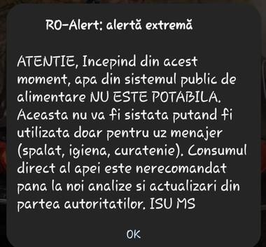 Creştere a salinităţii în apa râului Târnava Mică, după inundarea Salinei Praid/ CJSU Mureş a propus instituirea stării de alertă în mai multe localităţi/ Circa 39.000 de persoane, afectate/ Apa din reţeaua publică nu este potabilă