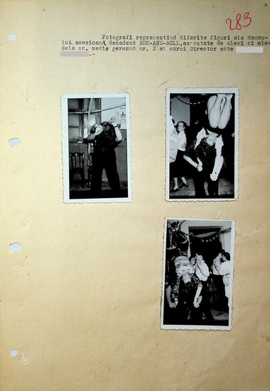 CNSAS - Document al Miliţiei, din 1958, după un carnaval la o şcoală din Braşov: S-au dansat dansuri obişnuite, precum şi acel dans american rock and roll, cu diferite figuri cu caracter obscen / Faptele săvârşite ar putea să aibă şi un substrat politic