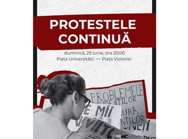 Elevii şi studenţii protestează duminică, în Capitală, faţă de scăderea fondului de burse: Nu din burse strângi averi, stimaţi politicieni!