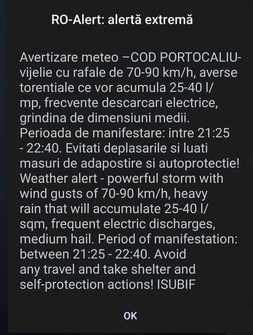 Recomandări ale ISU Bucureşti-Ilfov pentru participanţii la Festivalul Nostalgia, în contextul Codului portocaliu de furtună/ A fost emis mesaj RO-Alert