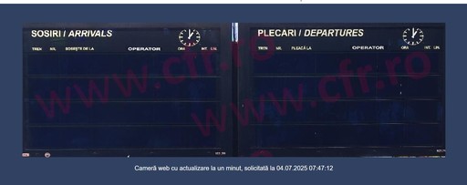 UPDATE  - Probleme în Gara de Nord din Bucureşti  - Panourile de informare localizate pe peroane şi camerele de luat vederi din incinta gării nu mai funcţionează /  Începând cu ora 10.40 sistemul a redevenit funcţional
