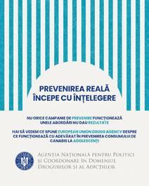 Agenţia Naţională pentru Politici şi Coordonare în Domeniul Drogurilor şi al Adicţiilor: Prevenirea consumului de canabis în rândul tinerilor nu înseamnă doar afişe şi sloganuri / Cele mai bune rezultate, când şcoala sprijină dezvoltarea personală