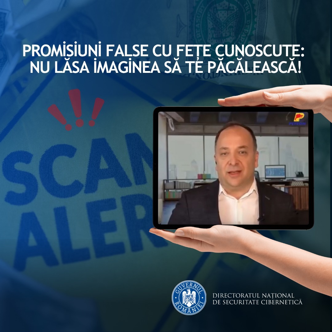 Directoratul Naţional pentru Securitate Cibernetică avertizează asupra unui val de înşelătorii online în care este folosită abuziv imaginea economistului Adrian Negrescu / Recomandări pentru prevenirea fraudelor