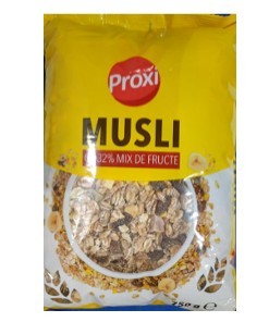 Lot de musli cu fructe, retras din magazinele Profi din cauza depăşirii nivelului maxim admis de Deoxinivalenol, o micotoxină