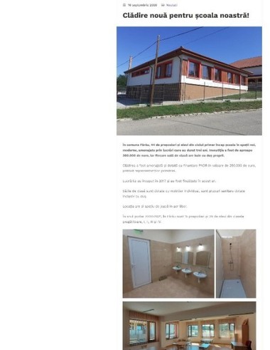 NOUL AN ŞCOLAR – O şcoală gimnazială din judeţul Alba, renovată în urmă cu câţiva ani din bani europeni, mai funcţionează doar pe hârtie, pentru că toţi elevii s-au mutat