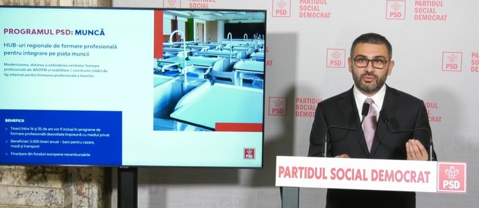 Florin Manole a prezentat programul de relansare economică al PSD, pe muncă: Creşterea valorii tichetelor de masă până la 50 de lei pe zi, subvenţie lunară de  2.250 lei, pentru mamele care revin la muncă, Primul loc de muncă pentru tineri