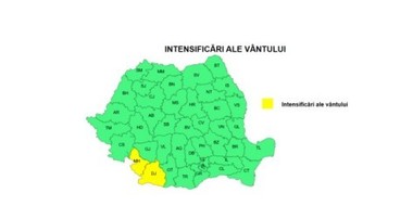 Cod galben de vânt puternic, miercuri, în Mehedinţi şi Dolj/ Alte 13 judeţe din Moldova, Dobrogea şi estul Munteniei vor fi joi sub Cod galben privind intensificări ale vântului/ În Capitală, vremea se răceşte