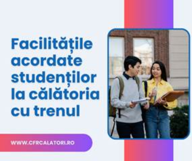 CFR Călători anunţă facilităţile la călătoria cu trenul acordate în noul an universitar studenţilor români şi străini înmatriculaţi în instituţii de învăţământ superior acreditate din România/ Noutatea pentru românii care studiază în străinătate