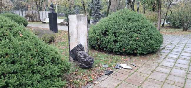Mai multe busturi din Parcul Central Scudier din Timişoara au fost vandalizate/ Poliţia a deschis dosar penal - FOTO