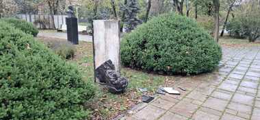 Mai multe busturi din Parcul Central Scudier din Timişoara au fost vandalizate/ Poliţia a deschis dosar penal - FOTO