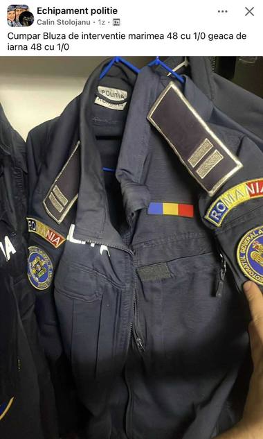 Sindicaliştii din Poliţie reclamă că s-a ajuns în situaţia în care angajaţii trebuie să se organizeze în grupuri pe reţelele de socializare pentru a schimba elemente de uniformă
