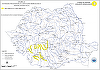 Pericol de viituri rapide pe râuri din sud-vestul ţării/ Avertismentul hidrologilor pentru judeţele Mehedinţi, Dolj, Gorj, Vâlcea, Argeş şi Olt - HARTA