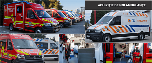 Departamentul pentru Situaţii de Urgenţă va achiziţiona 1.200 de ambulanţe noi până la sfârşitul lunii august. Investiţia, finanţată prin PNRR/ Valoarea totală a contractului, peste 1,1 miliarde de lei 
