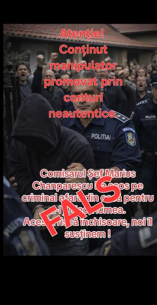 MAI semnalează apariţia unor mesaje manipulatoare pe reţele sociale în cazul crimei din Timiş, referitoare la o presupusă acţiune a unui ofiţer de poliţie: Este fals! Nu distribuiţi astfel de mesaje, iar dacă le primiţi, raportaţi-le!