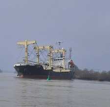 O navă încărcată cu 6.300 de tone de soia a eşuat pe Canalul Sulina/ Nava, repusă pe linia de plutire cu ajutorul unui remorcher