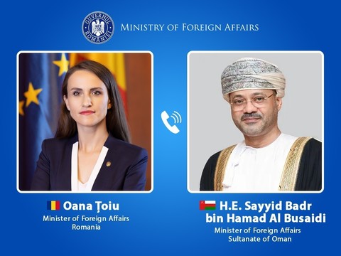 Oana Ţoiu a discutat cu ministrul de Externe din Oman despre situaţia turiştilor români blocaţi în Muscat şi Salalah şi despre necesitarea facilitării unor zboruri spre România şi Europa, care ulterior să poate prelua şi români din Dubai