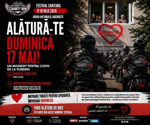 Comunitatea moto, alături de copiii internaţi la Fundeni/ Duminică, mai mulţi motociclişti vor porni motoarele în semn de solidaritate şi susţinere a micuţilor care se luptă cu boala/ Mesajul transmis