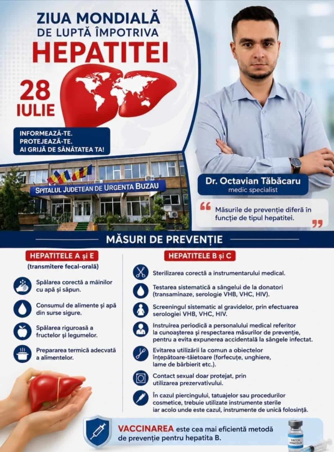 Medic: Hepatitele infecțioase se pot transmite ușor între persoane, pot apărea la orice vârstă și pot afecta orice categorie socială / Care sunt semnele bolii și măsurile de prevenție / Recomandări pentru persoanele bolnave