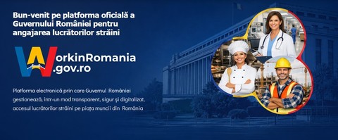 MAI: A fost lansată platforma unică pentru angajarea lucrătorilor străini Workinromania.gov.ro. Angajatorii, agenţiile de plasare a forţei de muncă şi autorităţile pot gestiona online procedurile pentru accesul pe piaţa muncii 

