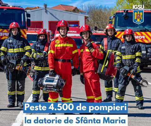 Măsuri şi recomandări în perspectiva weekendului de Sfânta Maria, care se anunţă a fi unul dintre cele mai aglomerate din această vară atât pe litoral, cât şi la munte/ IGSU: Peste 4.500 de pompieri sunt pregătiţi să intervină zilnic la nevoie