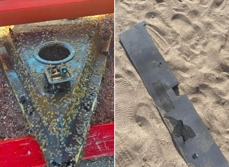 Salvamarii, apel către turiştii de pe litoral, după ce valurile au adus la mal, pe plaja Gloria din Eforie Sud, un obiect care pare să fie un fragment de dronă: Nu atingeţi obiectele necunoscute aduse de mare pe mal!