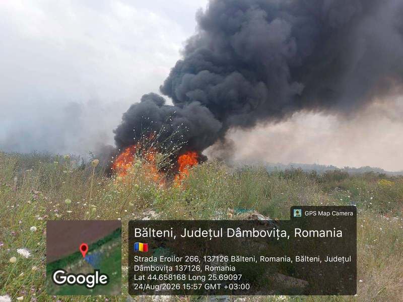 Dâmboviţa: Amendă de 60.000 de lei dată de Garda de Mediu administraiei locale a comunei Conţeşti, unde deşeuri au fost depozitate şi arse necontrolat pe terenuri ale Primăriei - FOTO