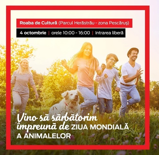 Ziua Mondială a Animalelor în Parcul Herăstrău - Activităţi pentru copii şi adulţi, sfaturi de la specialişti, demonstraţii canine, adopţii şi o provocare 