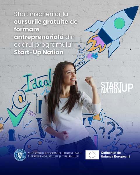 Start-Up Nation: Înscrierile la cursurile gratuite de antreprenoriat pentru tinerii sub 30 de ani au început marţi/ Absolvirea lor permite accesul la finanţări de până la 250.000 de lei 
