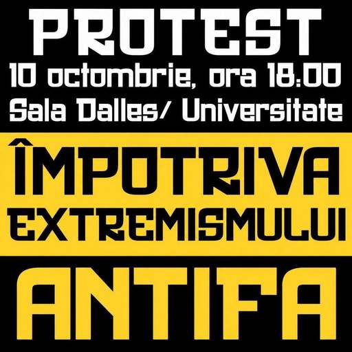 Manifestaţie „împotriva extremismului politic”, organizată de ultraşii radicali în centrul Capitalei: Protestăm împotriva pericolului comunist, renăscut sub masca Antifa