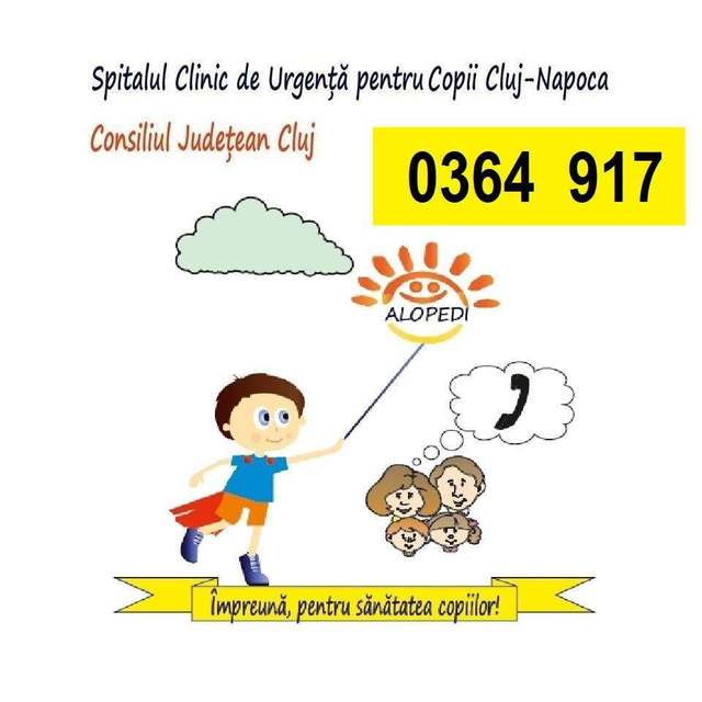 Serviciul de telemedicină ALOPEDI, gestionat de Spitalului de Urgenţă pentru Copii Cluj, apelat de peste 9.000 de părinţi de la începutul anului/ Peste 33% dintre apeluri, din afara judeţului Cluj/ Febra, principalul motiv pentru care se solicită ajutor