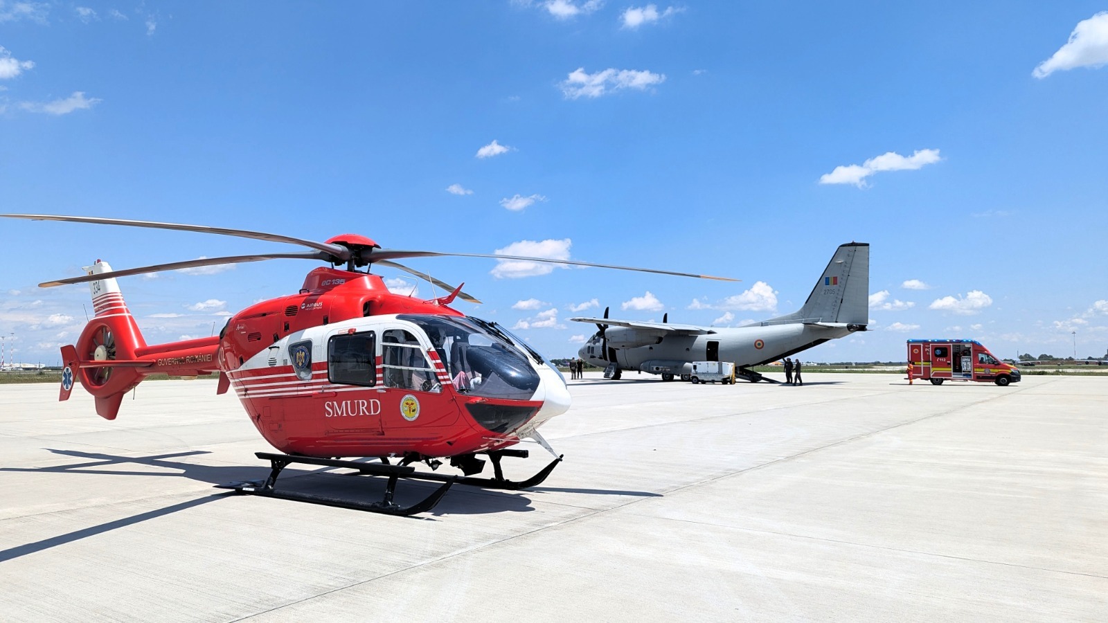 ​Aeronava C-27J Spartan a Forțelor Aeriene Române se întoarce în România, după ce a transportat în Belgia și Germania doi pacienți cu arsuri / Misiunea medicală, extrem de complexă
