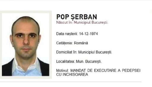 Fostul preşedinte al ANAF Şerban Pop, urmărit general după ce a fost condamnat definitiv la închisoare în dosarul Alinei Bica, a fost prins în Italia