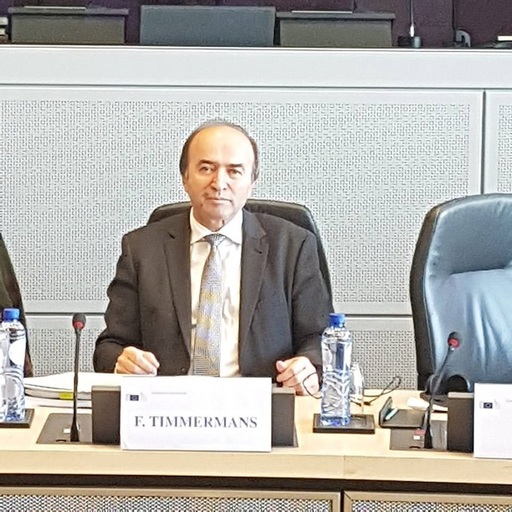 Tudorel Toader postează o fotografie în care stă pe locul lui Frans Timmermans